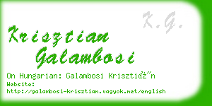 krisztian galambosi business card